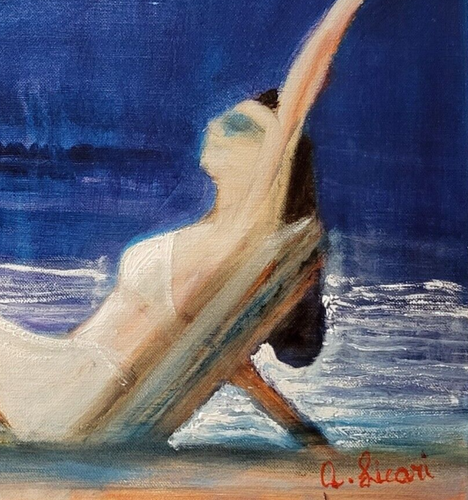 ANGELO LICARI 'TINTARELLA DI LUNA' OLIO SU TELA DI LINO 40X30CM 2024 - Imagen 2 de 12