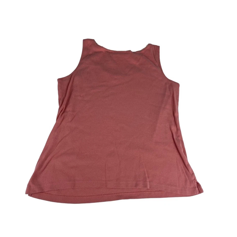 Camiseta sin mangas para mujer JH Collectibles salmón sin mangas cuello redondo pulóver algodón M Foto 4 de 4