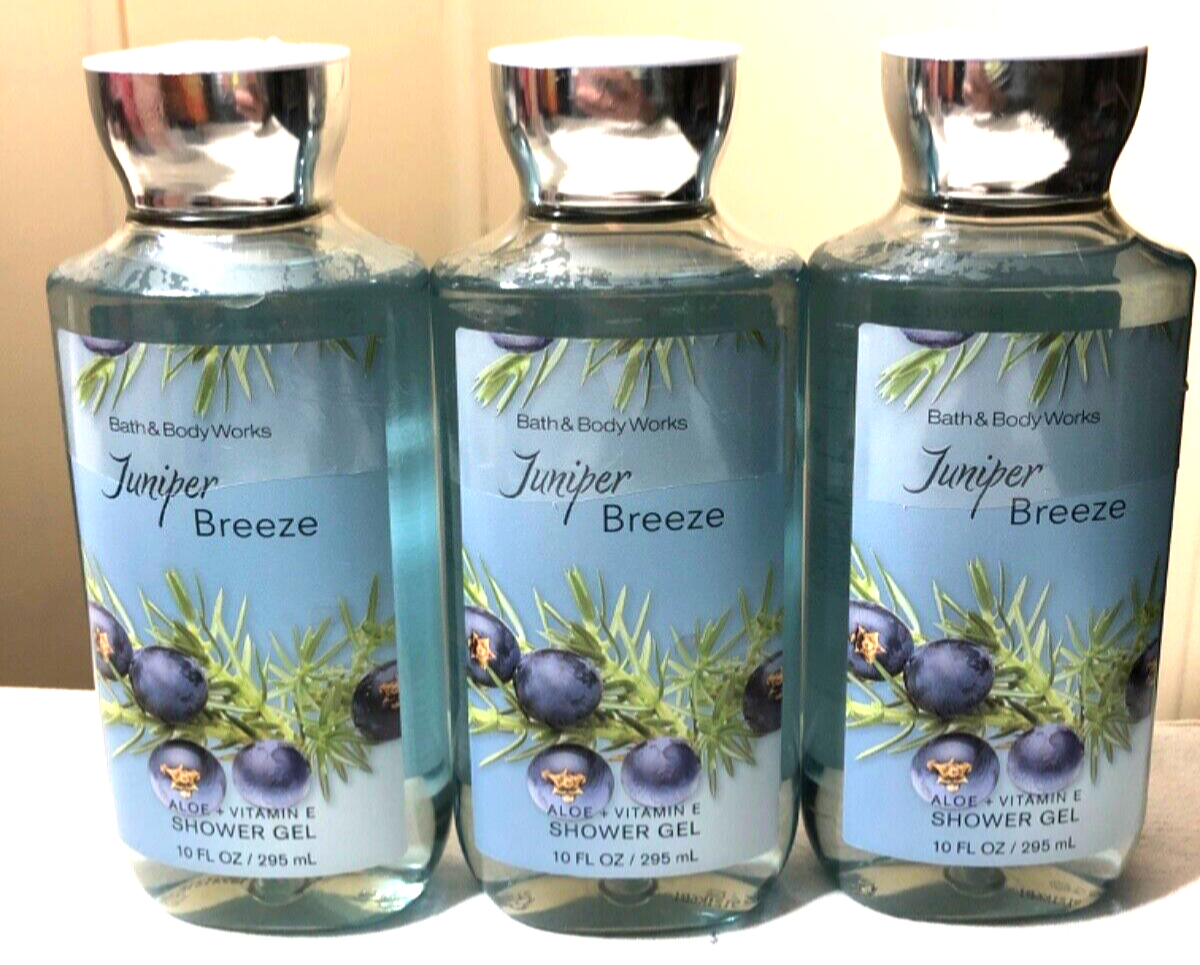 ( 3 ) Bath & Body Works JUNIPER BREEZE Full Size Shower Gel Set 10oz. eBay