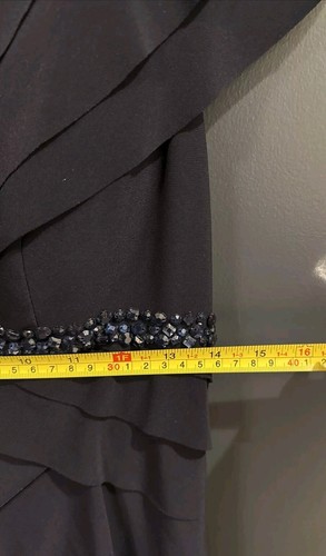 NWT ALEX EVENINGS Beaded Embellished Waist Shutter Pleated Dress Sz 8 - Picture 5 of 9