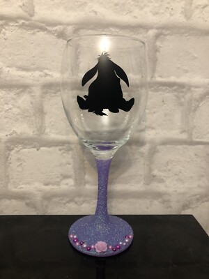 Disney Eeyore Silhouette Perlen Glitzer Weingläser x Winnie Puuh xx Esel