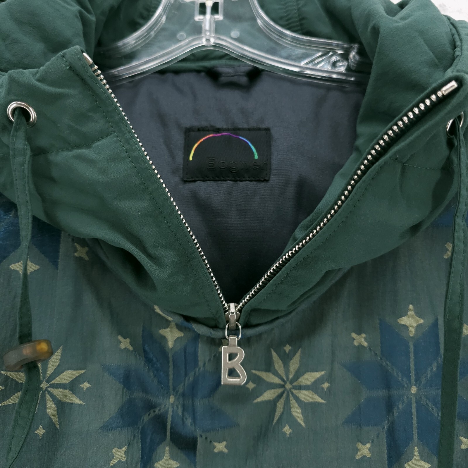 Vintage BOGNER Jacket Snowflake Pattern Iridescen… - image 5