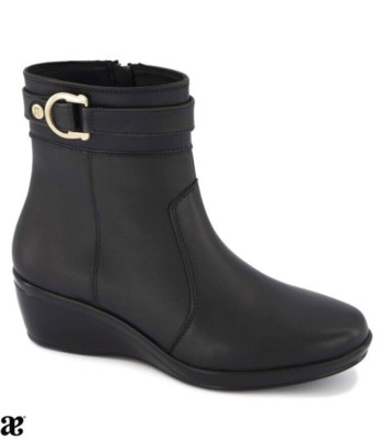 Botas Andrea.Botas De Piel Para Mujer  Black Leather Women Boots