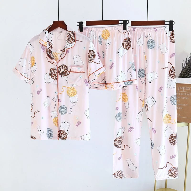Home Clothes Pajama Shorts -2piece Pyjama Accessory Set Women Nightwear Clothing - Image 3 of 4
