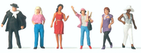Preiser 10785 Passanten 6 Figuren H0 1:87 Handbemalt Neu
