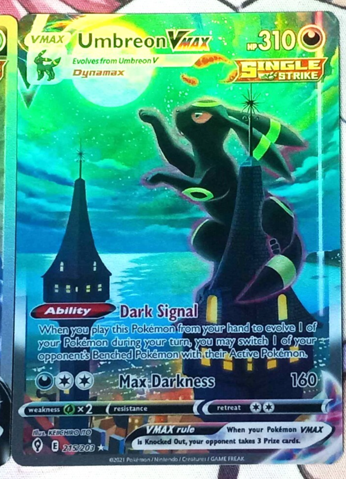 Moon Umbreon VMAX Pokemon 215/203 Foiled Doujin Card Eng Art