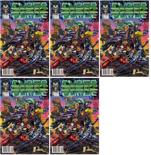 Cyberforce #1 Newsstand Cover (1992-1993) Image - - 5 Comics