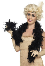 SALE 1920s Flapper Black Feather Boa 150cm , 50g
