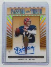 2022 Clearly Donruss Jim Kelly Passing the Torch 1999 Auto #29/99 HOF Bills