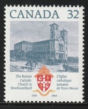 Canada #1029, Roman Catholic Church, MNH 1984