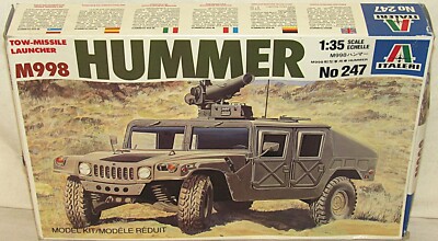 Italeri M998 Tow-Missile Launcher Hummer #247 1:35 Scale Open Box - NOS