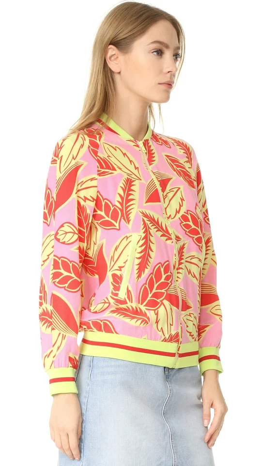 Abrigo para mujer Boutique Moschino L30709 rosa tropical bomber talla 42 Foto 3 de 4