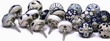 Ceramic Knobs For Furniture Kitchen Drawer Pull Handel Vintage look 50 Pcs LOT