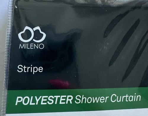 BNIP GORGEOUS Authentic MILENO Designer SHOWER CURTAIN 12 White Rings Included - Picture 3 of 6