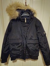 Penfield Women's Quilted Fur Hood Bomber Jacket - Size Small