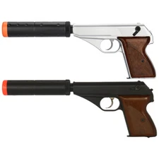 HFC HG-106 Gas Power PPK Replica Non-Blowback Airsoft Pistol w/ Barrel Extension