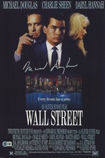 Michael Douglas Signed Autograph Wall Street 12X18 Photo Beckett BAS