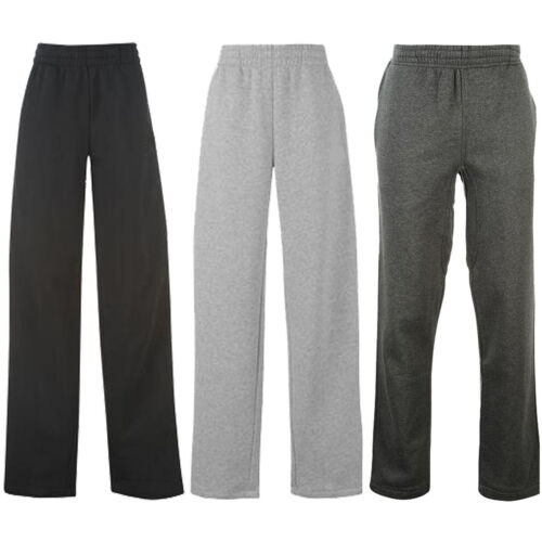 WOMENS OPEN HEM JOGGING BOTTOMS JOGGERS FLEECE TROUSERS LADIES TRACKSUIT PANTS - Afbeelding 1 van 4