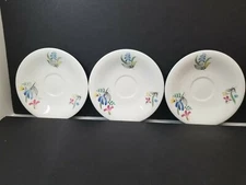 Bouquet By Hall Set Of 3 Saucers 6 1/4"