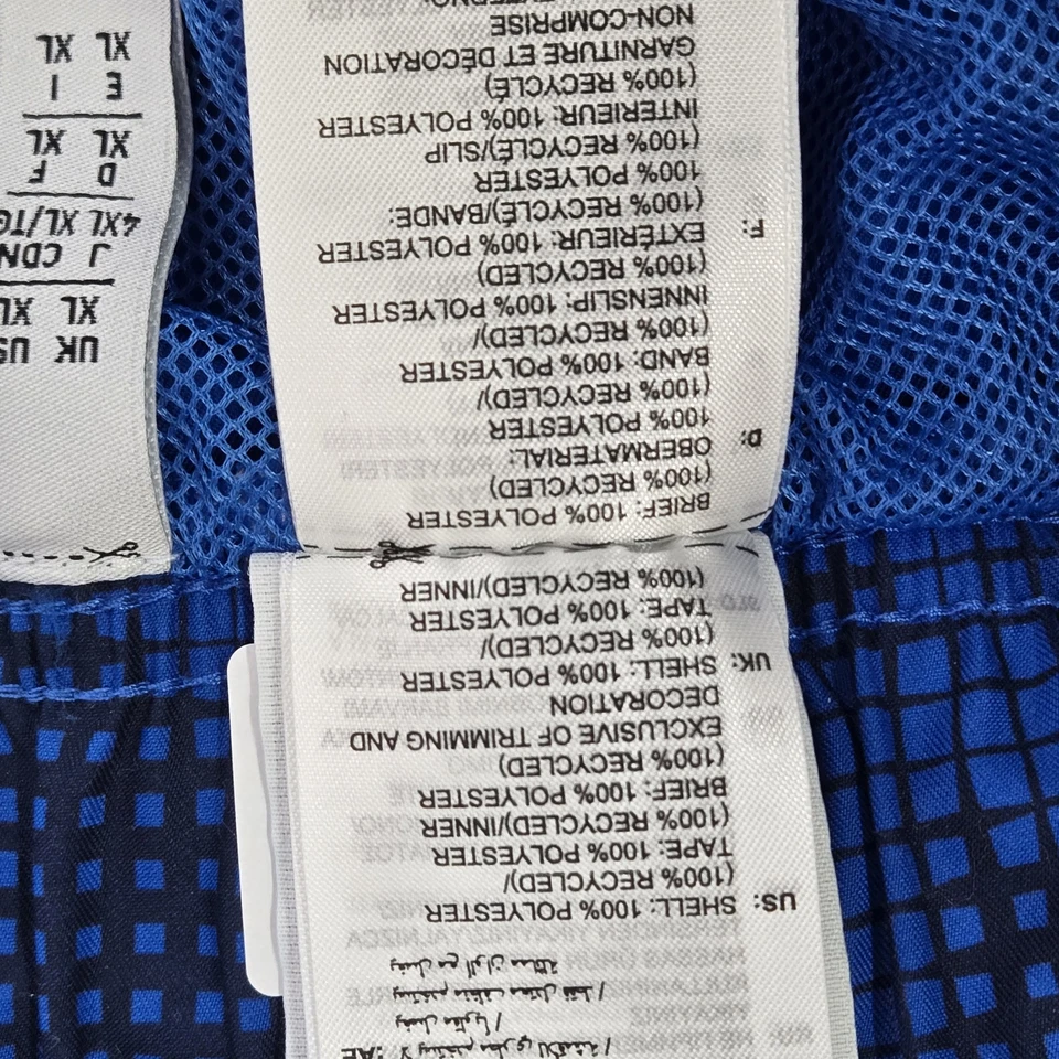 Adidas мужчин купальный костюм шорты XL синий футбол сундуки логотип трилистник геометрический карман - Изображение 3 из 4