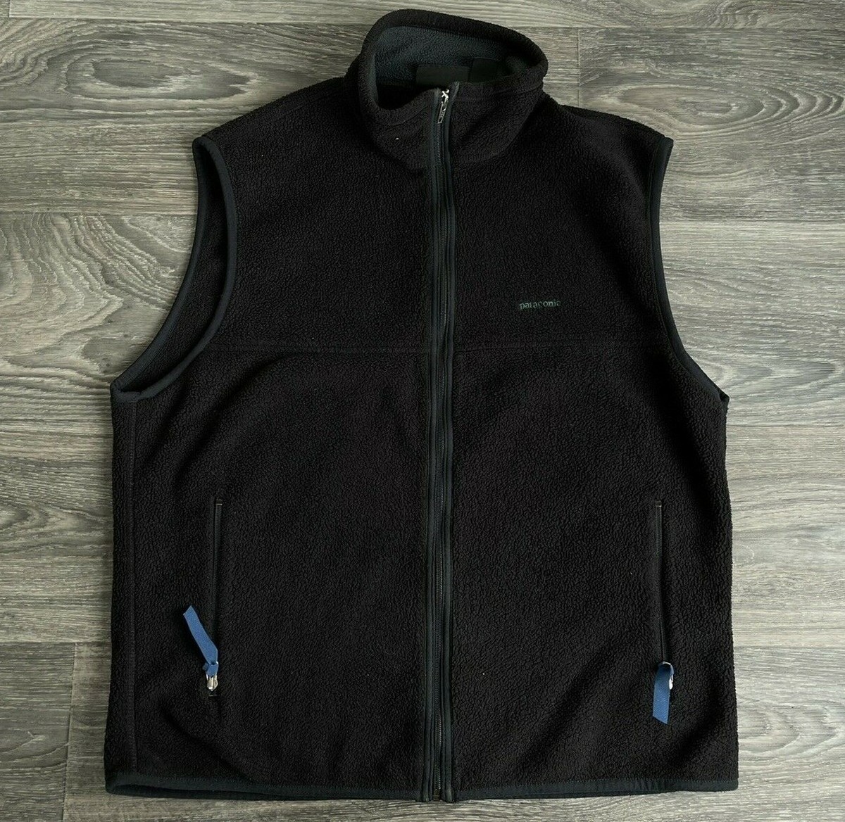 Patagonia Fleece Vest Vtg Synchilla Jacket Full Zip Black Patagonia Fleece Vest Vtg Synchilla Jacket Full Zip Black