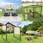 12Ft Beige Straight Edge Waterproof Sun Shade Sail Uv Blocker Patio Pool Cover