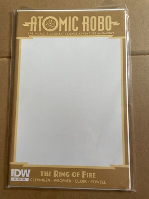 IDW Comic Atomic Robo The Ring of Fire No. 2 Blank / Sketch Variant Cover