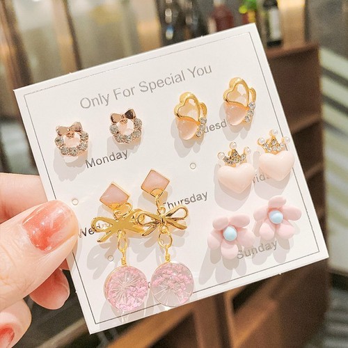 Charm Pearl Crystal Ear Stud Earrings Drop Dangle Women Wedding Jewelry Gift New - Picture 107 of 157