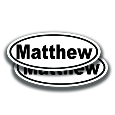 MATTHEW NAME DECALs 2 Stickers Bogo Car Truck Bumper Window