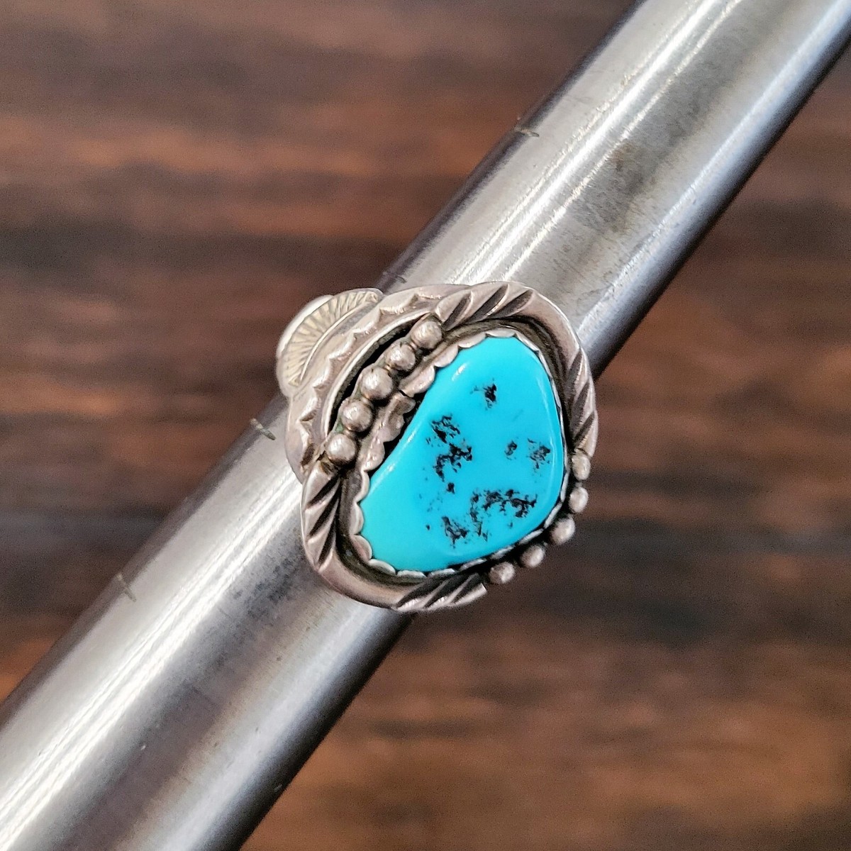 【ET】R.B turquoise SILVER 925 Indian Vintage Large Marked RB 925 Navajo Sterling Silver