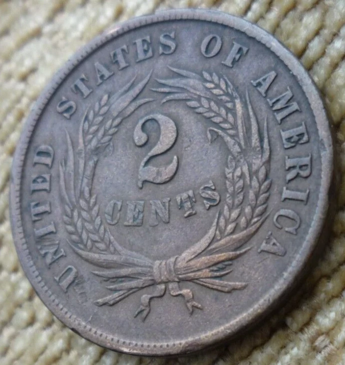 1864(MINT++) NICE TONE AND COLOR+++!(LRG MOTTO) TWO CENT PIECE - BEAUTY!! - Image 4 of 4