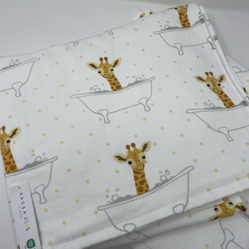 Kassa Kids Kassatex 2 Bath 2 Hand Towels Giraffe, Kids Bathroom Set - Picture 4 of 8
