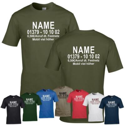 Shirt Dschungel Karneval Herren Wunschnummer Camp Wunschname bedruckt Promi