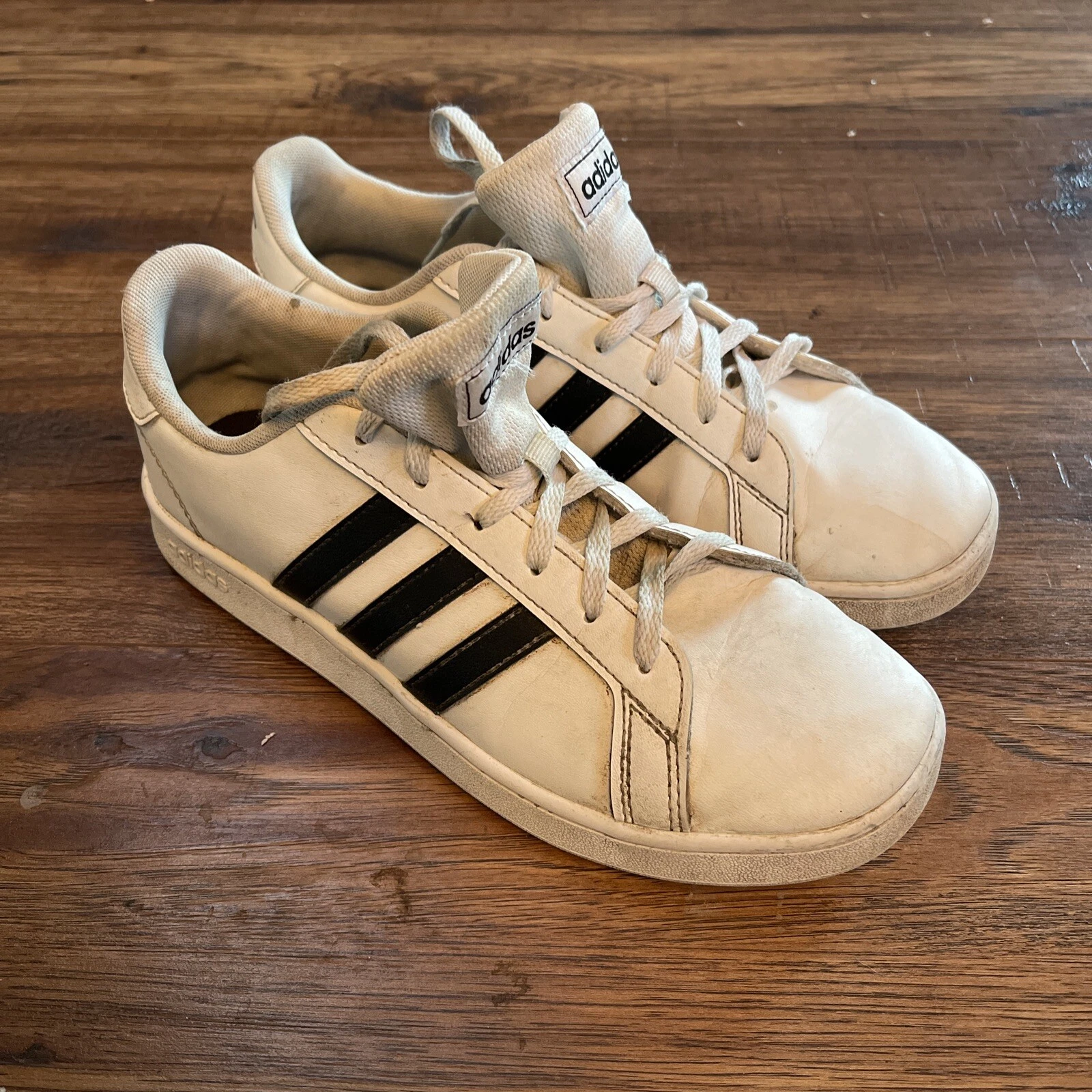 Scarpe sneakers uomo Adidas Superstar Originals stringate bianco nero taglia 6