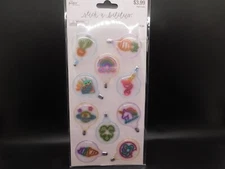 The paper studio stick a bilities Metallic Light Bulb puffy stickers 10pc