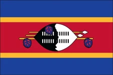 3x5 Foot (90x150 cm) Swaziland Polyester Indoor/Outdoor Flag with Two Grommets