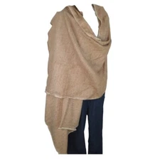 Cashmere|Shaw/Throw|HandLoomed|Nepal|"Natural"|2 Color Mix| Sand & Ivory