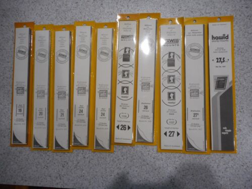 LOT OF HAWID STAMP MOUNTS STILL SEALED TOP QUALITY 16MM 20MM 21MM 24 26 27 27.5