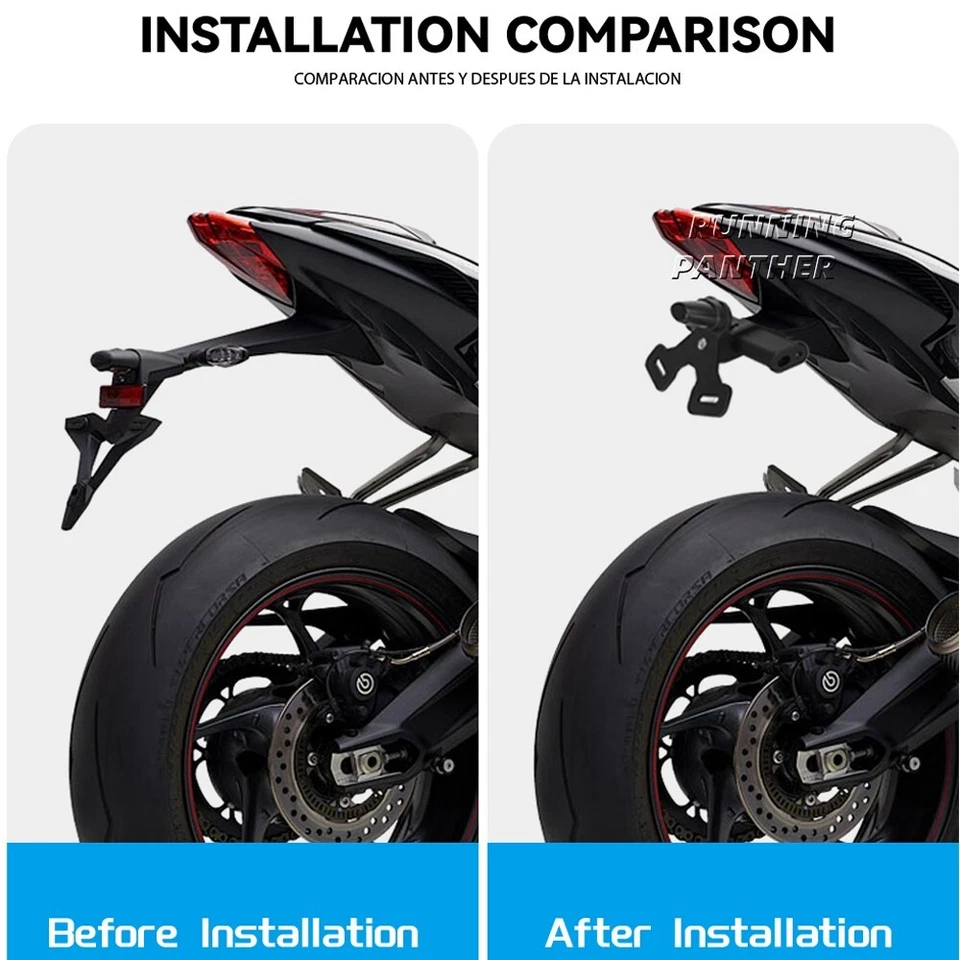 Аккуратный задний держатель номерного знака с ЧПУ для Triumph Daytona 675 675 R 2013-2017 - Изображение 3 из 4