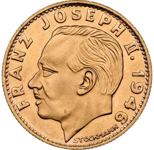 Liechtenstein - Franz Josef  II - 1946 10 Franken Gold - NGC MS66 -ONLY 10 FINER