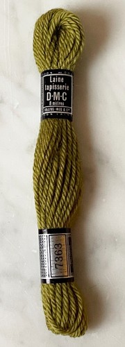 DMC Laine Tapisserie France 100% Wool Tapestry Yarn - 1 Skein Olive Green #7363 - Picture 2 of 4