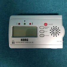 Korg Duitar/Bass Pocket Tuner GA-30 Matte Chrome Works W/Mic 