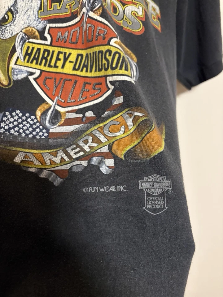 Camiseta Harley Davidson The Screamin Eagle vintage años 80 emblema 3D ropa divertida mediana Foto 3 de 4
