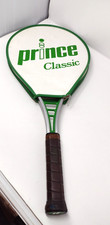 PRINCE CLASSIC GREEN ALUMINUM 4 1/4 TENNIS RACQUET 1982 WITH COVER VINTAGE RARE