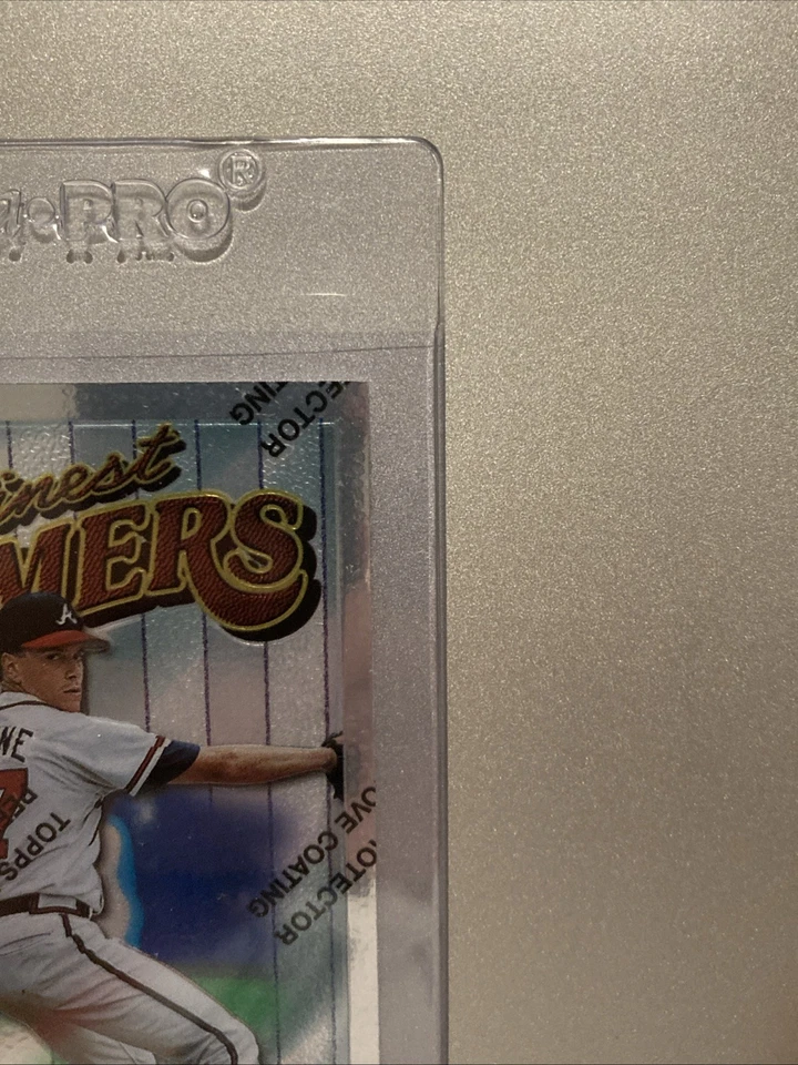 1996 Topps Finest Gamers - Tom Glavine #72 Refractor-G3 Atlanta Braves - Imagem 3 de 4