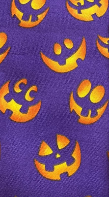 Jack-O-Lantern Face on Purple Boo Crew by Dan Morris for RJR Cotton Fabric 2 yds