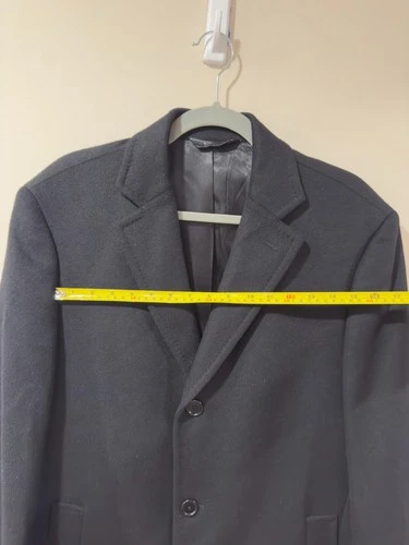 Cardinal of Canada Mens Black Wool Cashmere Overcoat 40R Worn Once Top Coat image 4