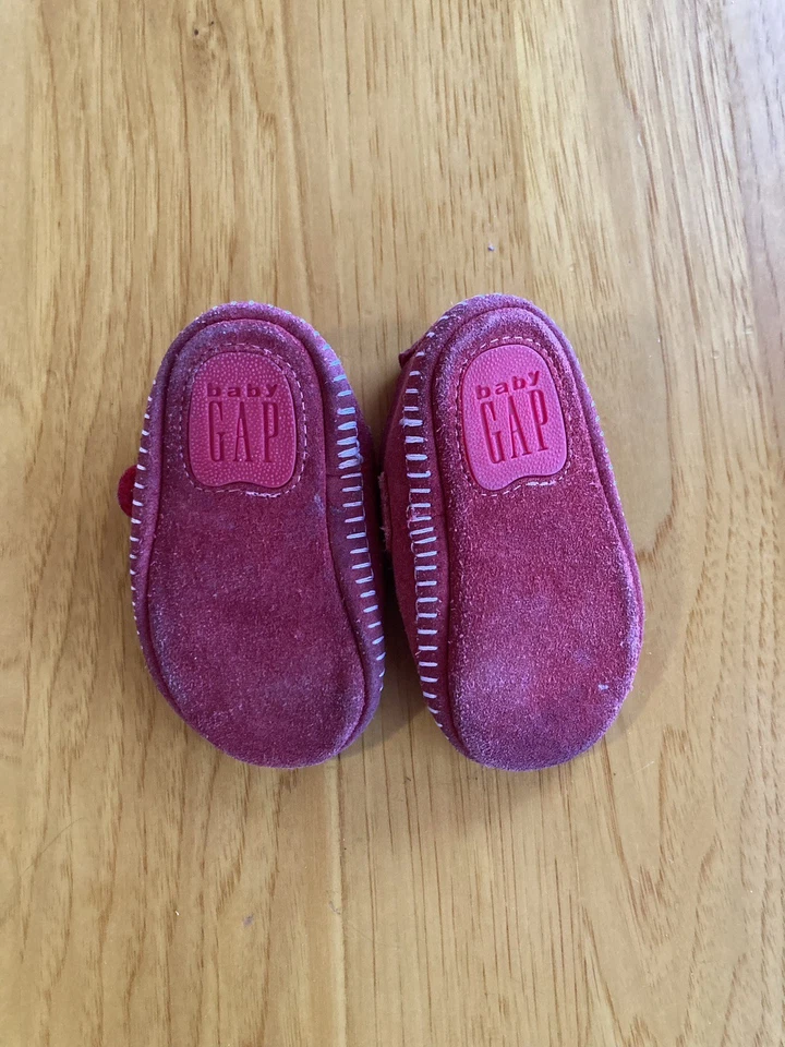 Zapatos Baby Gap Vintage USADOS Niños 2 Cuero Rojo Mary Jane Niñas 3-6 Clásicos BUENOS Foto 2 de 3