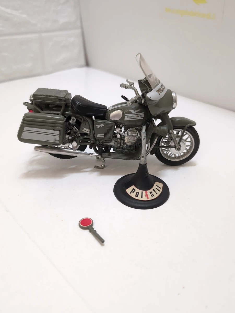 Polistil Moto Guzzi Road Police 1:15 - Miniature Verte Vintage - Collection