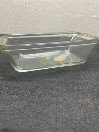 Vintage Anchor Hocking Loaf Baking Dish, Goose Design 1.5 Quart